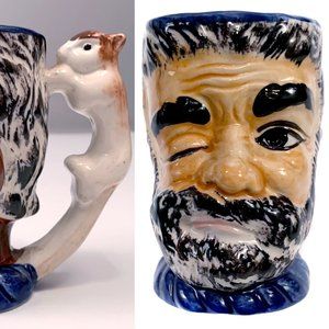 Vintage 40s 50s Creepy Drunk Hillbilly Mug Oddity